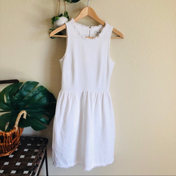 Madewell Dresses & Skirts - Madewell white pierside Zip-back dress size XS